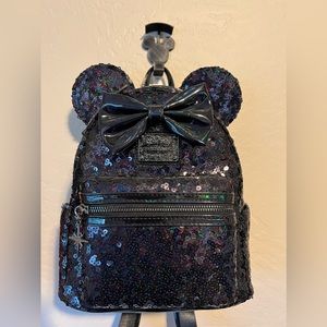 NWT Disney black sequins loungefly backpack